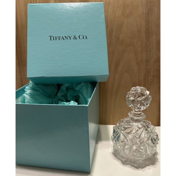 Tiffany & Co. Other - Tiffany & Co. Rock Cut Crystal Perfume Bottle Empty With Box